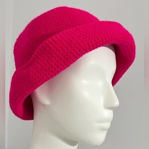 Soraya Hennessy Crochet Bucket Hat Hot Pink Handmade In Colombia Womens